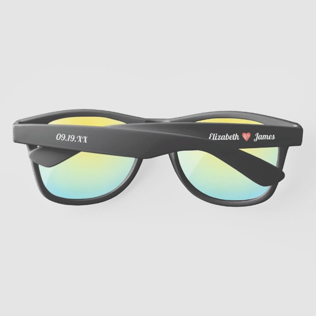 Hochzeitsbrille als Gastgeschenk (Rückseite)