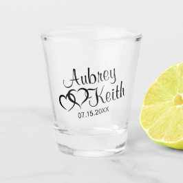 Hochzeitsbrille mit Braut und Gräuel Schnapsglas