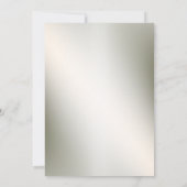 Hochzeitsbronze-Blume Goldenes Rahmen-Party Einladung (Rückseite)