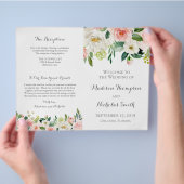 Hochzeitsbroschüren für Rosa und Weiße Blume Flyer (Hand)