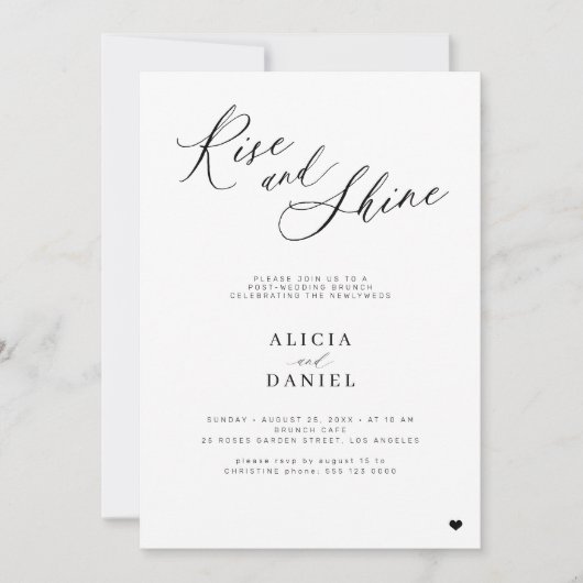 Hochzeitsbrunch-Party zum Abschied Einladung (Vorderseite)