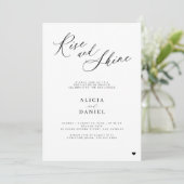 Hochzeitsbrunch-Party zum Abschied Einladung (Stehend Vorderseite)