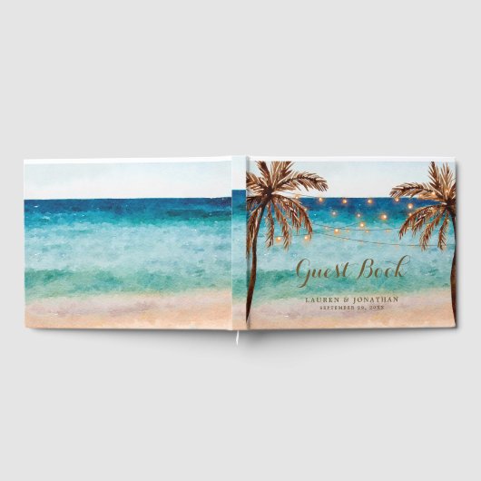 Hochzeitsbuch für den tropischen Strand Gästebuch (Voll)