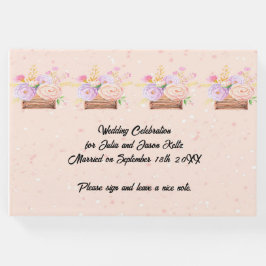 Hochzeitsbuch für pfirsichfarbene Hochzeit Gästebuch