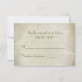 Hochzeitsbuch Vintages UAWG RSVP Karte (Rückseite)