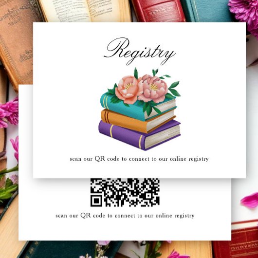 Hochzeitsbücher QR-Code für Geschenke  Begleitkarte