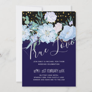 Hochzeitsbudget der Marine Aqua Blue Floral