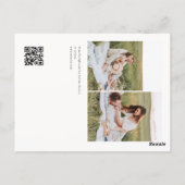 Hochzeitsbudget Fancy-Script-Photo-QR-Code Postkarte (Rückseite)