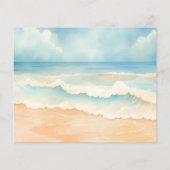 Hochzeitsbudget für Foto Bogen Beach Save the Date Flyer (Hinten)