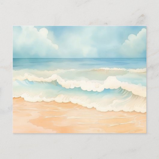 Hochzeitsbudget für Foto Bogen Beach Save the Date Flyer (Hinten)