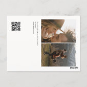Hochzeitsbudget Kühner Chic 3 Foto-QR-Code Postkarte (Rückseite)