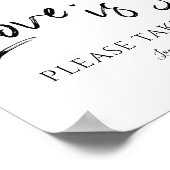 Hochzeitsbuffet Zeichen "Liebe ist süß" Schwarz Poster (Ecke)