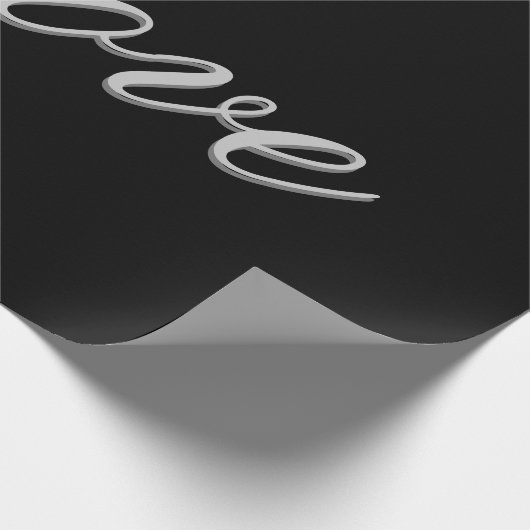 Hochzeitsbühne für Hochzeitsfeiern in Grauschwarz Geschenkpapier (Ecke)