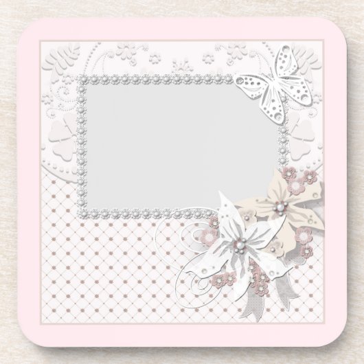 Hochzeitsbukett Getränkeuntersetzer (Vorderseite)