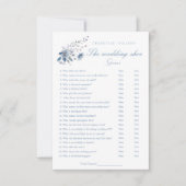 Hochzeitschuh Dusty Blue Brautparty Spielkarte Einladung (Vorderseite)