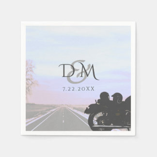 Hochzeitscocktail an der Rezeption für Motorräder Serviette