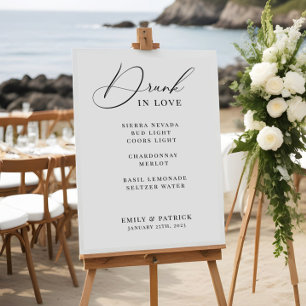 Hochzeitscocktail-Bar-Menü Poster