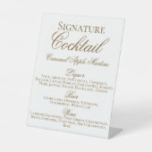Hochzeitscocktail/Bar-Menü Sockelschild (Vorderseite)