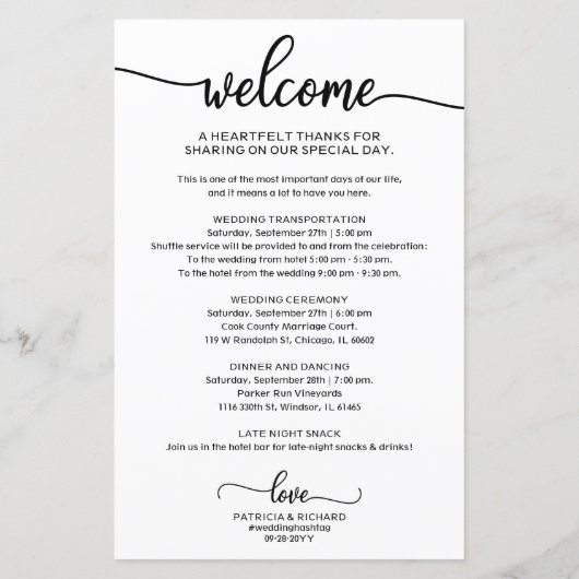 Hochzeitscocktail - Icon Wedding Willkommen (Rückseite)