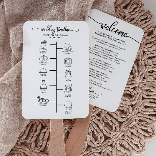 Hochzeitscocktail - Icon Wedding Willkommen Fächer