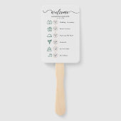 Hochzeitscocktail - Icon Wedding Willkommen Fächer (Rückseite)