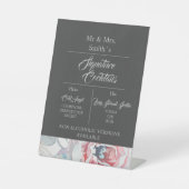 Hochzeitscocktail in der Rose Schwarz Sockelschild (Vorderseite)