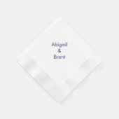 Hochzeitscocktail in Navy und Weiß Serviette (Ecke)