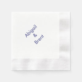 Hochzeitscocktail in Navy und Weiß Serviette