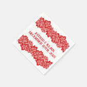 Hochzeitscocktail "Lace" in Rot-Norwegen Serviette (Ecke)