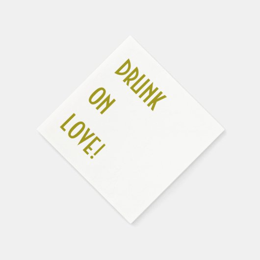 Hochzeitscocktail Napkin: Betrunken auf der Liebe! Serviette (Ecke)