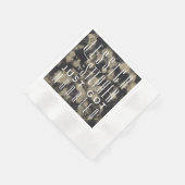 Hochzeitscocktail Napkin Schatten von Gold und Sch Serviette (Ecke)
