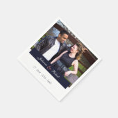 Hochzeitscocktail Napkins für Marineblau und Koral Serviette (Ecke)