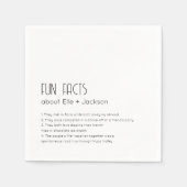 Hochzeitscocktail Napkins mit Spaß Fakten! Serviette (Vorderseite)