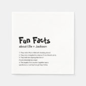 Hochzeitscocktail Napkins mit Spaß Fakten! Serviette (Vorderseite)