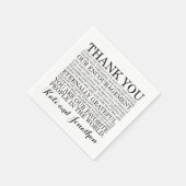 Hochzeitscocktail Napkins Personalisiertes Napkin- Serviette (Ecke)