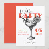 Hochzeitscocktail-Party Einladung (Vorne/Hinten)