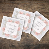 Hochzeitscocktail Personalisiert Elegant Serviette