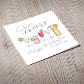 Hochzeitscocktails Personalisiert Serviette