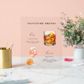 Hochzeitscocktails Signature Drinks Acrylschild (Hochzeit)