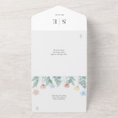 Hochzeitscodierung für Aquarellfarben All In One Einladung (Außenbereich)