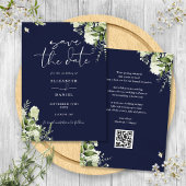 Hochzeitscodierung für blaue Grünpflanzen Save The Date