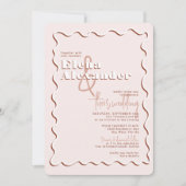 Hochzeitscodierung für den Wavy Blush Rust UAWG QR Einladung (Vorderseite)