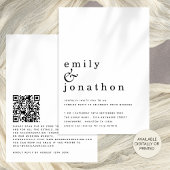 Hochzeitscodierung für Minimalistischen Text QR Co Einladung