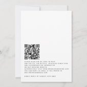 Hochzeitscodierung für Minimalistischen Text QR Co Einladung (Rückseite)