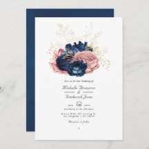 Hochzeitscodierung für Navy Blue and Pink Vintage 