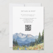 Hochzeitscodierung für Wasserfarben-Wildblume QR Einladung (Rückseite)