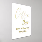 Hochzeitscoffee Bar Gold White Foliendrucke (Ablage )
