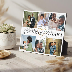 Hochzeitscollage mit Herz für die Mutter des Bräut Fotoplatte