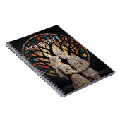 Hochzeitscouch & Baum des Lebens Weinkultur und Ta Notizblock (Rechte Seite)