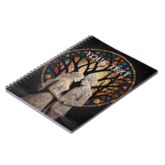 Hochzeitscouch & Baum des Lebens Weinkultur und Ta Notizblock (Linke Seite)